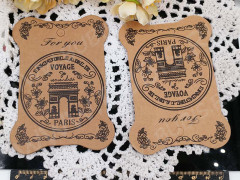 Катушка 03 ретро плоская Paris 110*76*0,9мм св.коричневая (крафт картон) (упаковка и хранение)