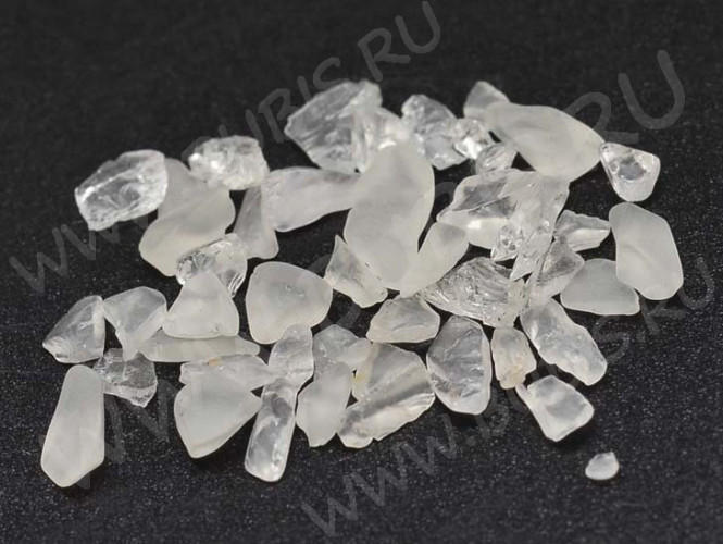 Наполнение для смолы и бутылочек 137 каменная крошка БЕЗ отверстий 2-8*2-4мм Кварц натуральный (декор)