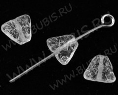 Бусина Треугольник 05 с "глазом" 7*7*4мм прозрачный с узором (стекло) (20шт)