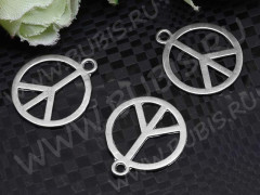 Подвеска Пацифик 08 двусторонняя 20,5*17,5*1мм античное серебро (литьё)