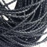 Шнур кожаный 40 натуральный плетёный круглый 3мм чёрный (1м) Купить Шнур кожаный 40 натуральный плетёный круглый 3мм чёрный (1м) с доставкой по России
