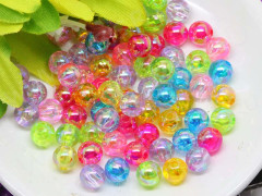 Бусина округлая 53 Шар 6мм МИКС ярких цветов с АВ прозрачных (акрил) (20шт.)