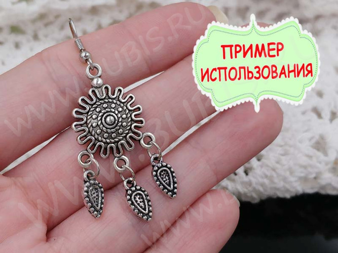 (СКИДКИ!!!) Подвеска Капля 04 перевернутая 11,5*5,6*1,8мм античное серебро (литьё) (10шт.)