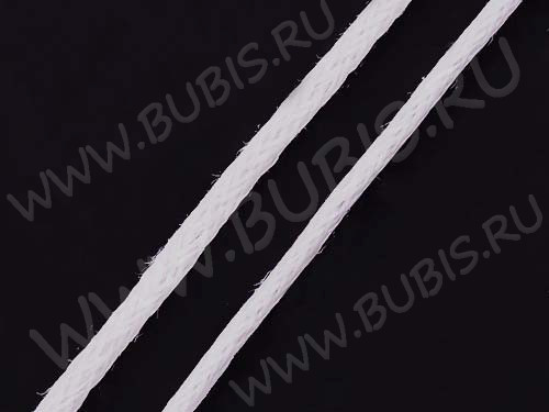 Вощёный х/б шнур 1,5мм белый (1м)