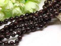 (СКИДКИ!!!) Бусина округлая 7мм Гранат натуральный (камни) (10шт.)