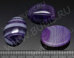 Кабошон каменный 011 Овал 18*13*5,5мм Агат Мадагаскарский аметистово-белый (камни)