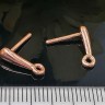 Купить Пуссеты ("гвоздики") №157 Капля 12*11,5*3,5мм розовое золото (Brass с позолотой) (1 пара) с доставкой по России