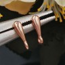 Купить Пуссеты ("гвоздики") №157 Капля 12*11,5*3,5мм розовое золото (Brass с позолотой) (1 пара) с доставкой по России