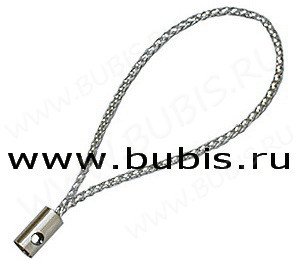 (СКИДКИ!!!) Шнурок для мобильного телефона 04 без карабина и колечка 55мм серебристый+цвет платины (10шт)