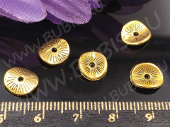 (СКИДКИ!!!) Рондели 048 волнистые 9,5*8,5*2,3мм античное золото (литьё) (10шт.)