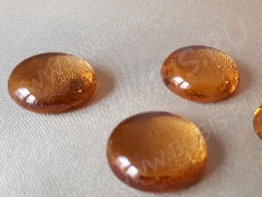 Кабошон Фьюзинг 205 Круглый 20мм Оранжевый прозрачный