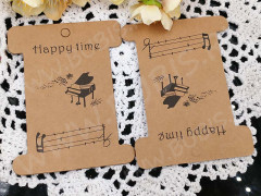 Катушка 04 ретро плоская Happy time 100*78*0,9мм св.коричневая (крафт картон) (упаковка и хранение)