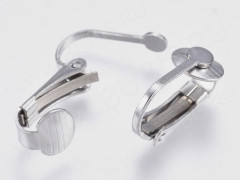 Основы для клипс №25 16*10*6,5мм цвет платины (Хирургическая сталь)(1 пара)