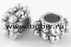 Бусина 020 4,2*3,2мм античное серебро (литьё) (10шт.)