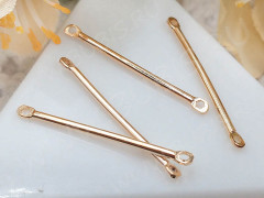 357 Коннектор Палочка 1 к 1 25*1,2*1,2мм светлое розовое золото (Iron) (10шт.)