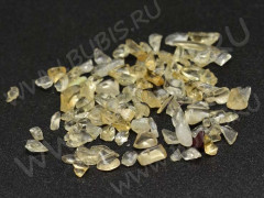 Наполнение для смолы и бутылочек 138 каменная крошка БЕЗ отверстий 2-8*2-4мм Цитрин натуральный (декор)