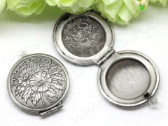 Подвеска Медальон 05 Круг 31,5*27*6мм античное серебро (Brass)