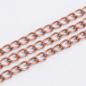 Цепочка C28 простая кручёная паяная неразъёмная 5*3,3*0,4мм античная медь (Brass) (50см) Купить Цепочка C28 простая кручёная паяная неразъёмная 5*3,3*0,4мм античная медь (Brass) (50см) с доставкой по России