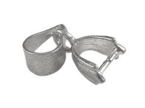 Держатель кулона 007 ракушка с пробой 18KGP 14,5*5,6*3,3мм цвет платины (Brass)