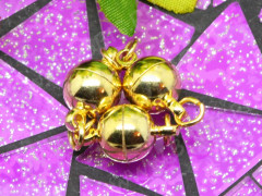 Магнитный замочек №33 Шар с колечками 14*8*8мм и 4мм золотистый (Brass)