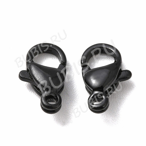 Замочек карабин №113 10,5*6,5*3,5мм чёрный (Хирургическая сталь) 