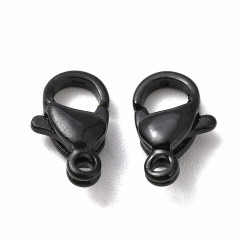 Замочек карабин №113 10,5*6,5*3,5мм чёрный (Хирургическая сталь) 