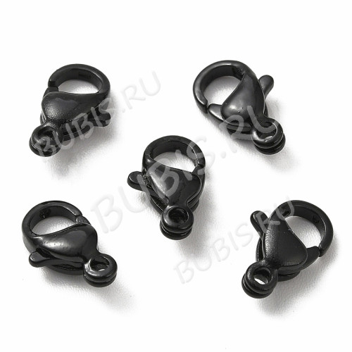 Замочек карабин №113 10,5*6,5*3,5мм чёрный (Хирургическая сталь) 