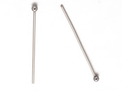 Штифт с шариком ювелирная сталь 25*0,6мм цвет платины (Хирургическая сталь)(20шт)