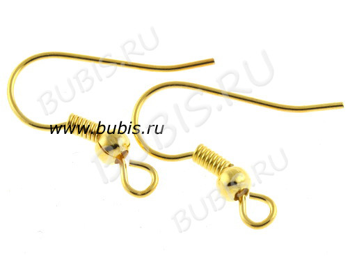 (СКИДКИ!!!) Швензы-крючки №078 18мм позолоченные 18K Gold Plated (Iron) (10 пар)