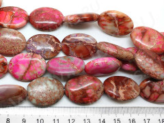 Бусина каменная Овал 43 25*18*7мм Яшма Императорская розово-коричневая (камни)