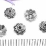 237 Шапочка Завитки 8,5*7*2,5мм античное серебро (литьё) (20шт) Купить 237 Шапочка Завитки 8,5*7*2,5мм античное серебро (литьё) (20шт) с доставкой по России