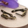 Купить Швензы с английским замком №80 Листик 18*9,5*5,5мм античная бронза (Brass) (1 пара) с доставкой по России