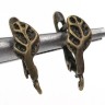 Купить Швензы с английским замком №80 Листик 18*9,5*5,5мм античная бронза (Brass) (1 пара) с доставкой по России