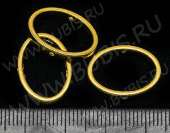Бусина Рамка Эллипс 01 19*14*3мм золотистая (литьё)
