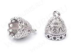 Концевик 093 коннектор для сотуара 15,4*12*12мм цвет платины (литьё)