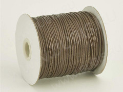 Вощёный полиэстеровый шнур "корейский" 1мм светло-коричневый (1м)