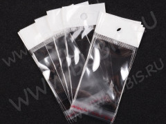 Пакет 24 с липким слоем 5*6,5см (+2см) прозрачный (упаковка) (20шт.)