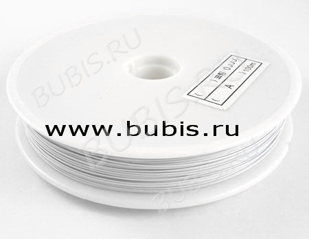 Ланка (струна) 0,38мм белая (св.св.серая)(5м)