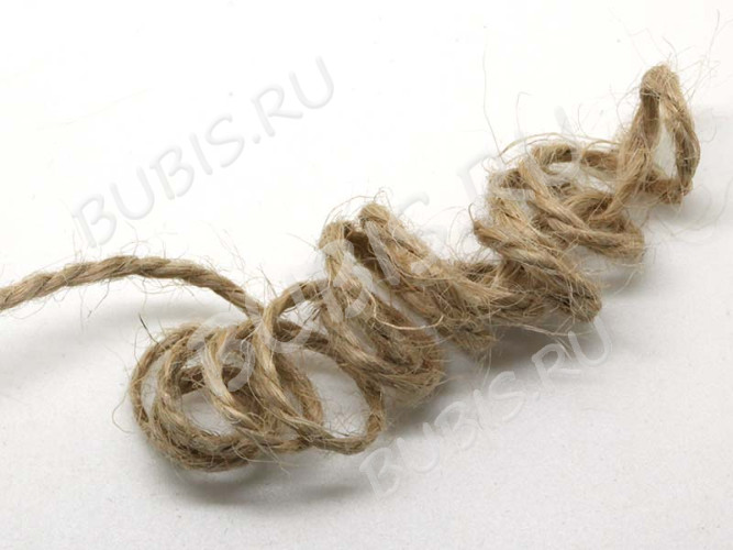 Шпагат 02 джутовый 1,5-2мм св.коричневый (шнуры) (10м)