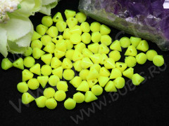 Бусина акриловая Шип 04 яркий 5,5*5,5*5,5мм неоновый жёлтый непрозрачный (акрил) (20шт.)