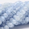 (ОПТ) Бусина округлая 8мм Кварц сахарный (имитация) голубой прозрачный матовый (стекло) (НИТЬ) Купить (ОПТ) Бусина округлая 8мм Кварц сахарный (имитация) голубой прозрачный матовый (стекло) (НИТЬ) с доставкой по России