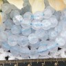 (ОПТ) Бусина округлая 8мм Кварц сахарный (имитация) голубой прозрачный матовый (стекло) (НИТЬ) Купить (ОПТ) Бусина округлая 8мм Кварц сахарный (имитация) голубой прозрачный матовый (стекло) (НИТЬ) с доставкой по России
