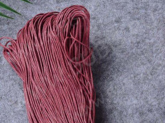 Вощёный х/б шнур 2мм тёмно-красный (1м)