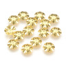 Купить Шапочка тонкая 111 простая Цветочек 8*8*2мм золотистая (Хирургическая Сталь) с доставкой по России