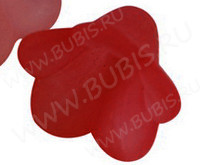 Бусина акрил Цветочек 33 чашечка матовый 14*13,5*10,5мм красный полупрозрачный (акрил)