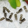 Купить Зажимы №19 для шнура, резинки или ланки 8*2,5*1,8мм античная бронза (Iron) (20шт.) с доставкой по России