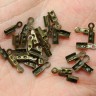 Купить Зажимы №19 для шнура, резинки или ланки 8*2,5*1,8мм античная бронза (Iron) (20шт.) с доставкой по России