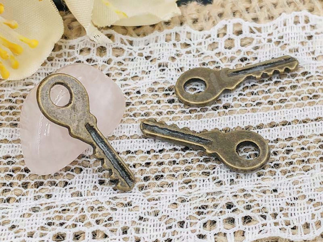 Подвеска Ключик 08 3D 18,5*7*1,2мм античная бронза (литьё)