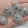 Подвеска Круг 17 3D ажурный Паутина 32*28,5*11,5мм цвет платины (Корея) (Brass) Купить Подвеска Круг 17 3D ажурный Паутина 32*28,5*11,5мм цвет платины (Корея) (Brass) с доставкой по России