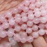 Купить (СКИДКИ!!!) Бусина округлая 8мм ГЛАДКАЯ Розовый кварц натуральный (камни) (10шт.) с доставкой по России